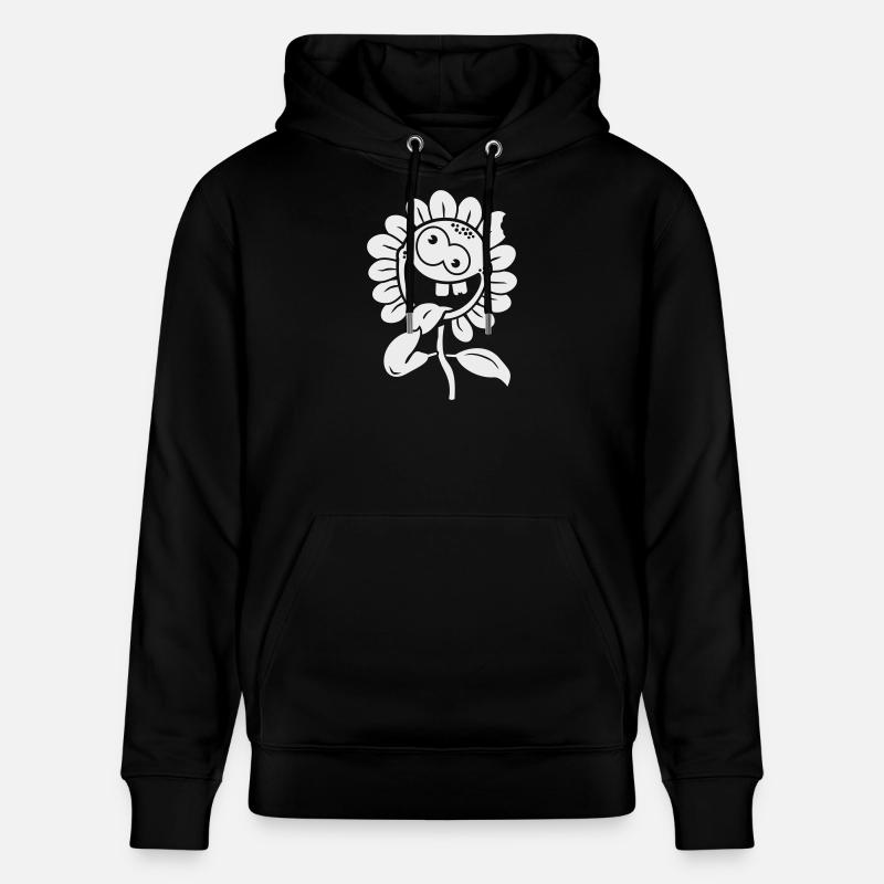 fleur fou 1c négative - Sweat à capuche bio CRUISER Stanley/Stella Unisexe - noir