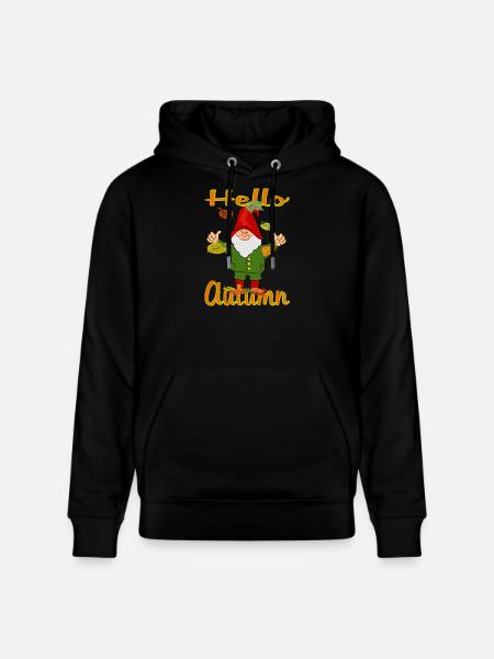 Autumn Gnome - Stanley/Stella CRUISER Unisex Organic Hoodie - black