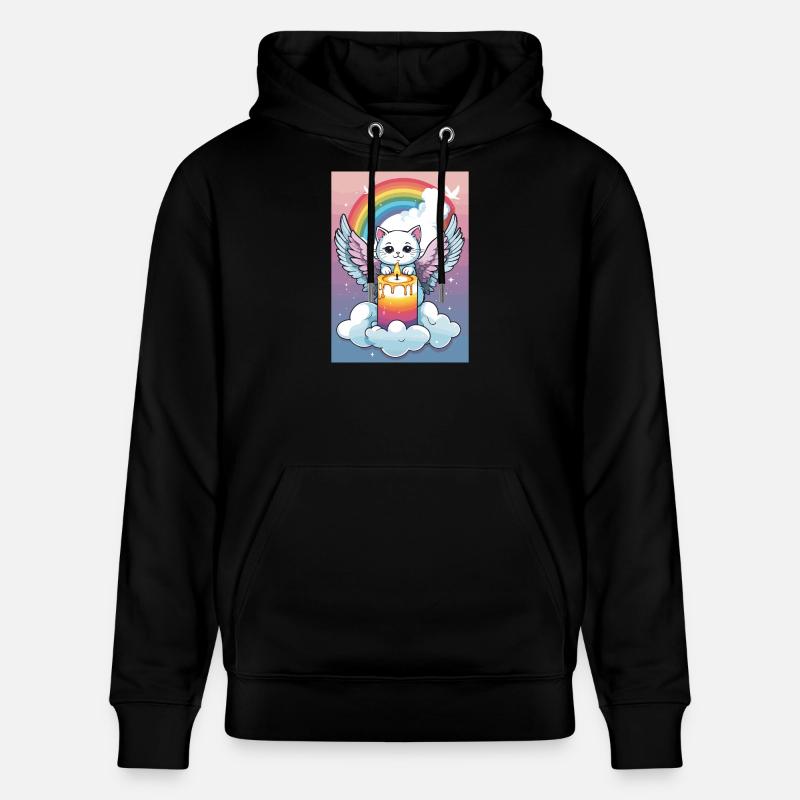 Ange chat mignon - Sweat à capuche bio CRUISER Stanley/Stella Unisexe - noir