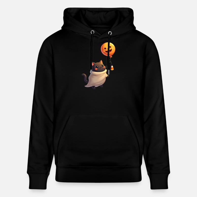 Chat d’Halloween avec citrouille d’Halloween - Sweat à capuche bio CRUISER Stanley/Stella Unisexe - noir