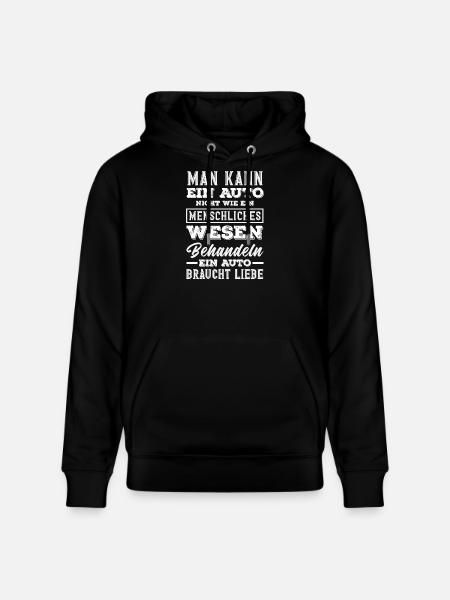 Funny Car Lover Car Fan - Stanley/Stella CRUISER Unisex Organic Hoodie - black