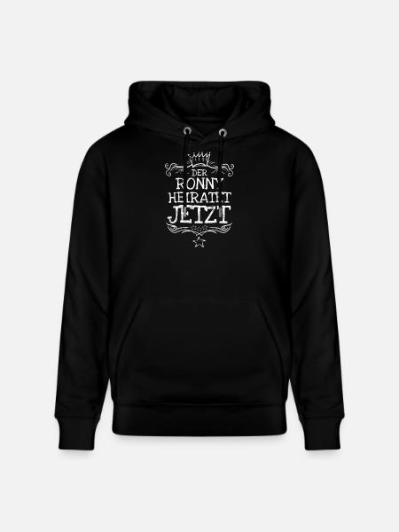 Geschenk für Ronny - Stanley/Stella Unisex Bio-Hoodie CRUISER  - Schwarz