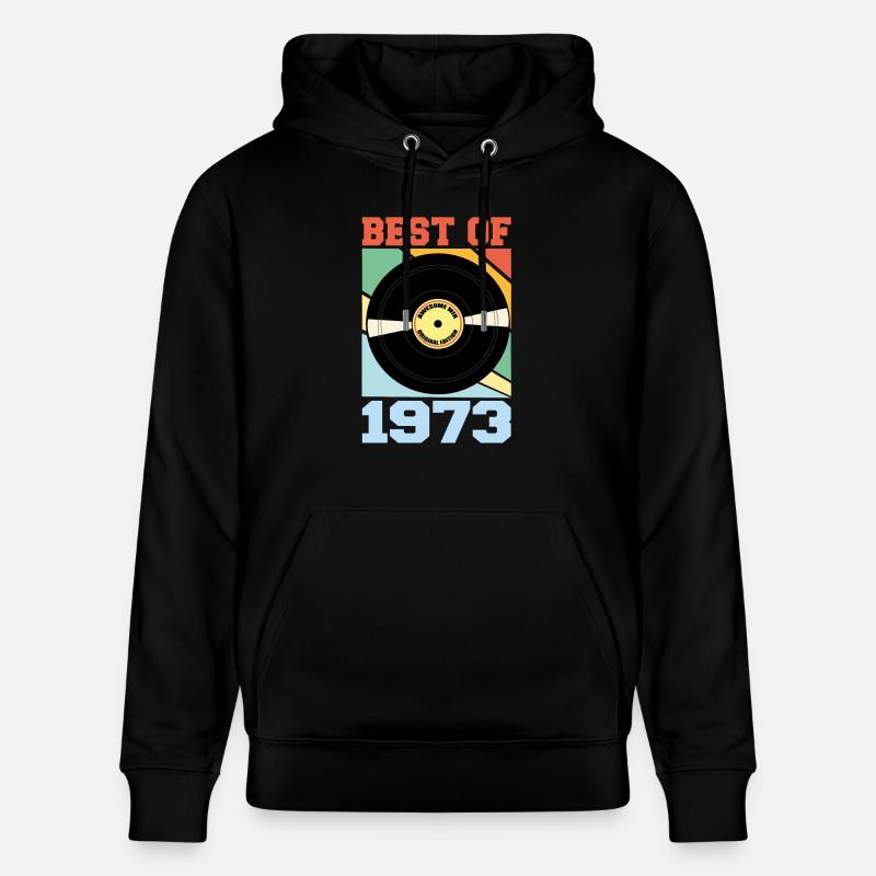 Le meilleur de 1973 - Sweat à capuche bio CRUISER Stanley/Stella Unisexe - noir