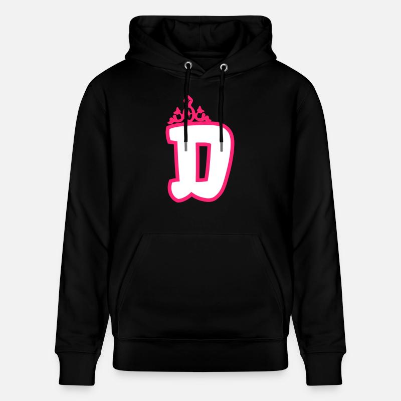 Monogrammierte Kleinkind Mädchen Krone - Stanley/Stella Unisex Bio-Hoodie CRUISER  - Schwarz