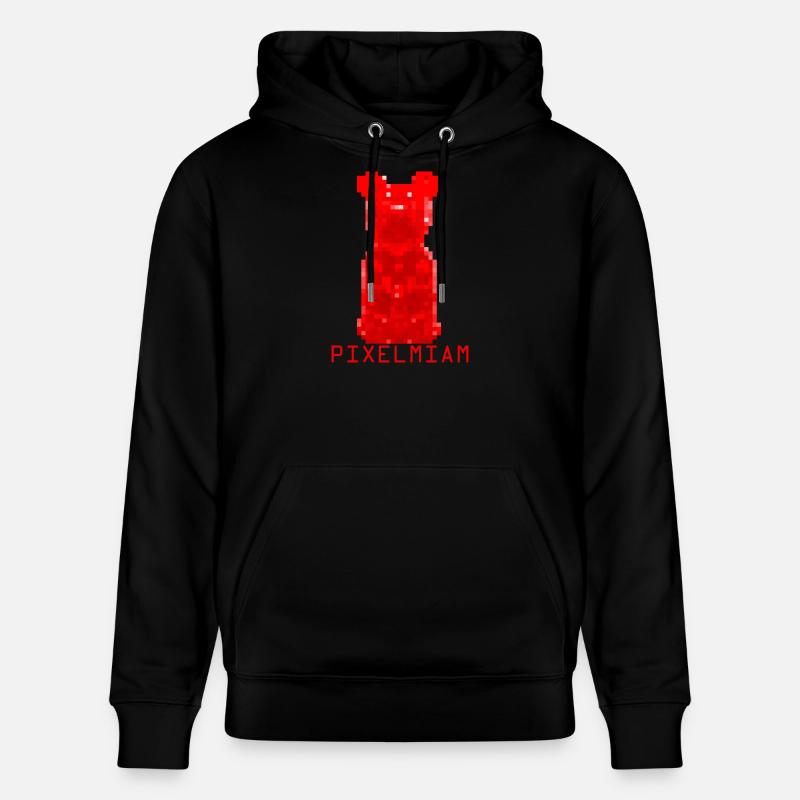 pixel nounours - Sweat à capuche bio CRUISER Stanley/Stella Unisexe - noir