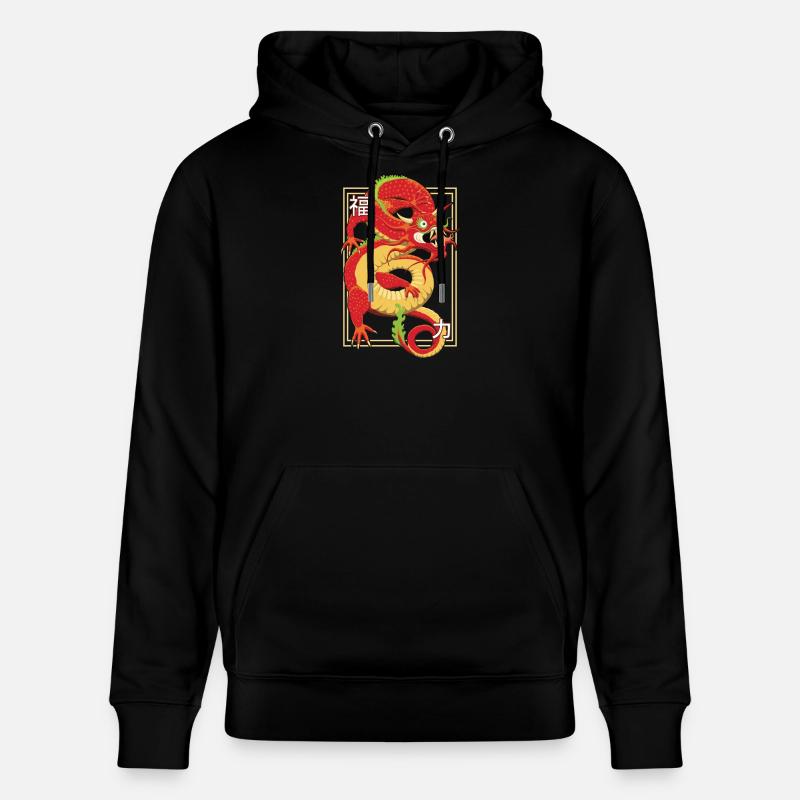 Dragon Chinois - Sweat à capuche bio CRUISER Stanley/Stella Unisexe - noir