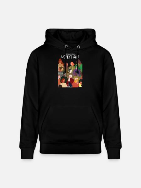 Kvindernes internationale kampdag | 8. marts - Stanley/Stella CRUISER økologisk unisex-hoodie - sort