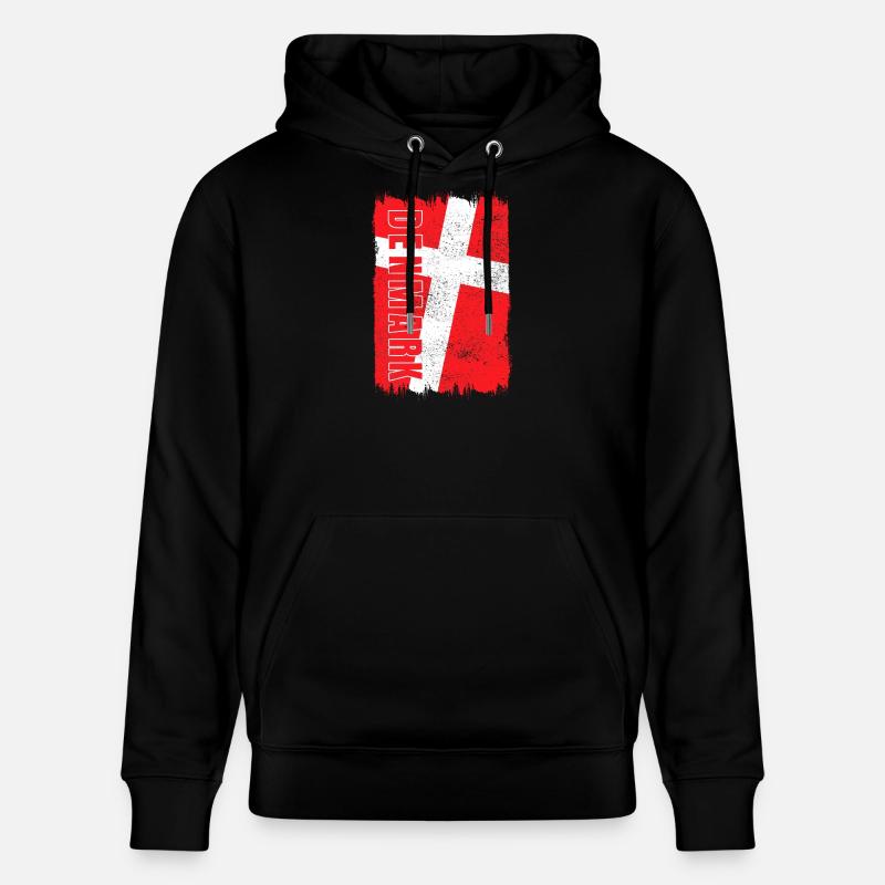 Drapeau du Danemark - Sweat à capuche bio CRUISER Stanley/Stella Unisexe - noir