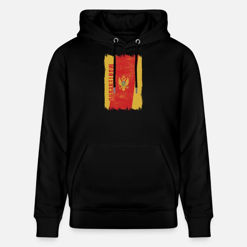Drapeau du Monténégro - Sweat à capuche bio CRUISER Stanley/Stella Unisexe - noir