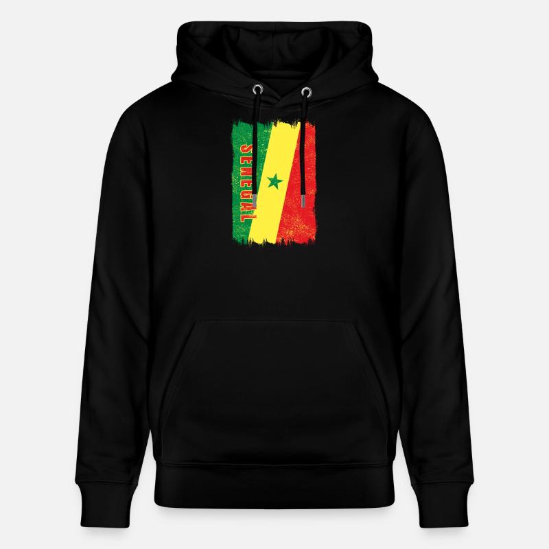 Drapeau du Sénégal - Sweat à capuche bio CRUISER Stanley/Stella Unisexe - noir