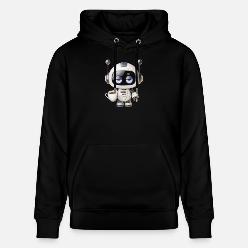 Roboter Kaffee - Stanley/Stella Unisex Bio-Hoodie CRUISER  - Schwarz