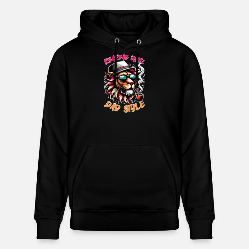 Rugir avec le style papa et les vibrations décontractées - Sweat à capuche bio CRUISER Stanley/Stella Unisexe - noir
