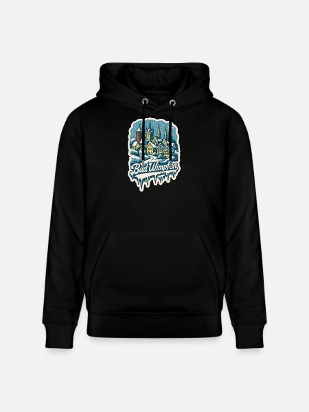 Bad Wimpfen Kraichgau Winterlandschaft   - Stanley/Stella Unisex Bio-Hoodie CRUISER  - Schwarz