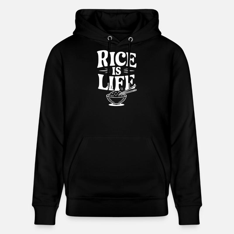 Le riz, c’est la vie - Sweat à capuche bio CRUISER Stanley/Stella Unisexe - noir
