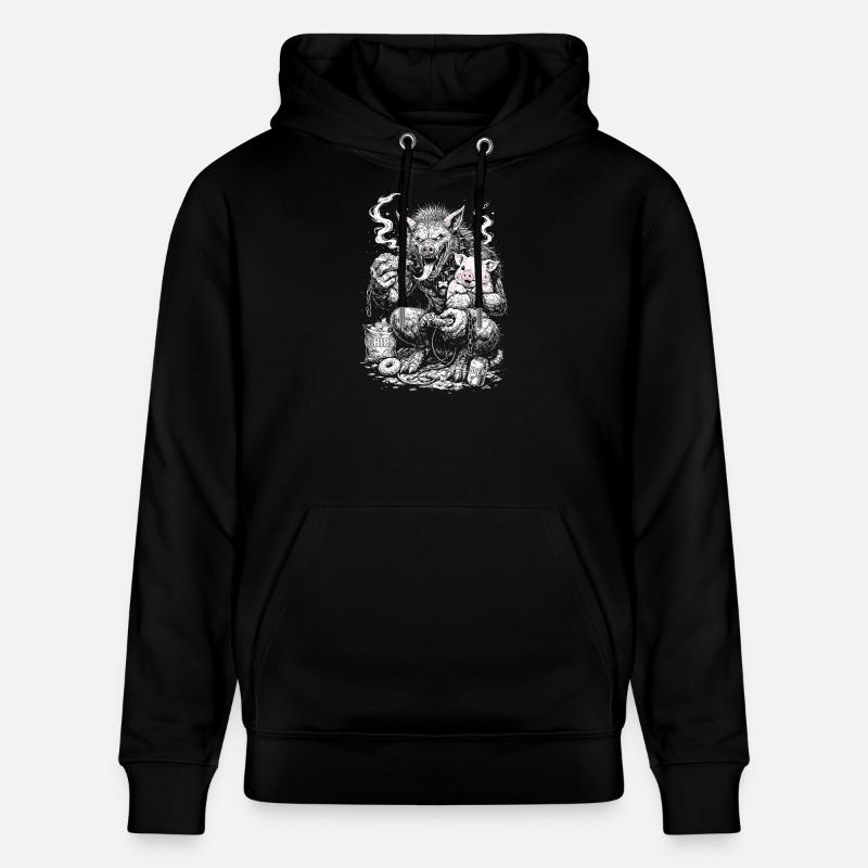 Patate de canapé intérieur - Sweat à capuche bio CRUISER Stanley/Stella Unisexe - noir