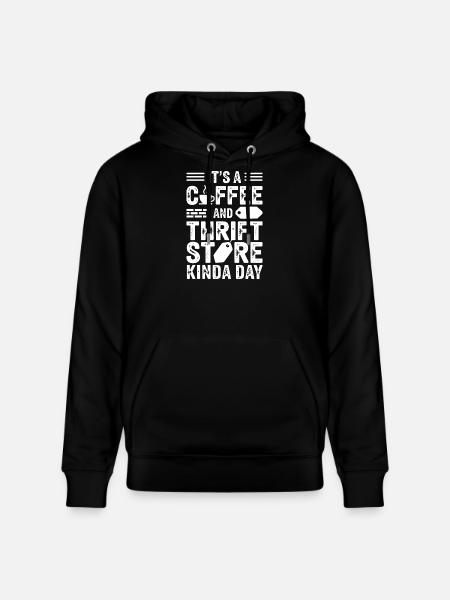 Coffee Thrift Store Day - Stanley/Stella CRUISER Unisex Organic Hoodie - black