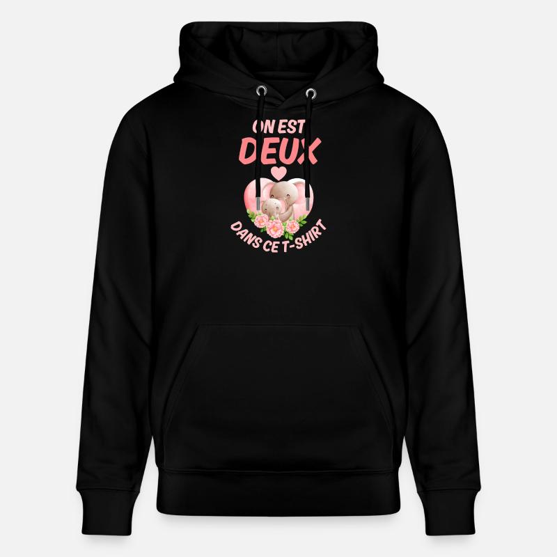 Annonce Grande Sœur Bébé Message Amour - Sweat à capuche bio CRUISER Stanley/Stella Unisexe - noir