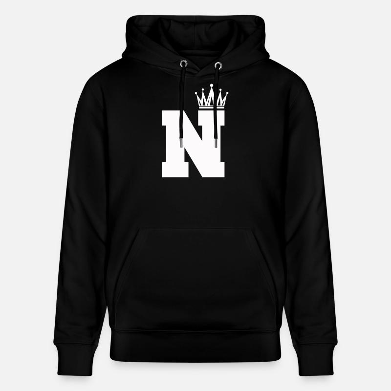 buchstabe_N_Krone - Stanley/Stella Unisex Bio-Hoodie CRUISER  - Schwarz