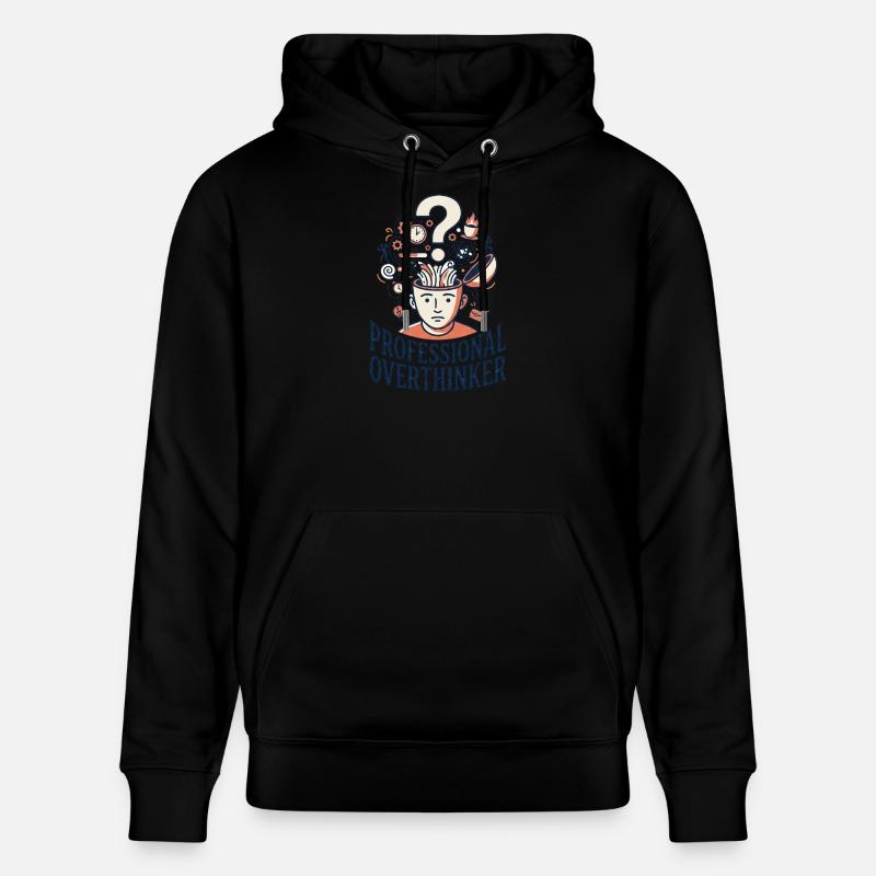 Profi Overthinker - Stanley/Stella Unisex Bio-Hoodie CRUISER  - Schwarz