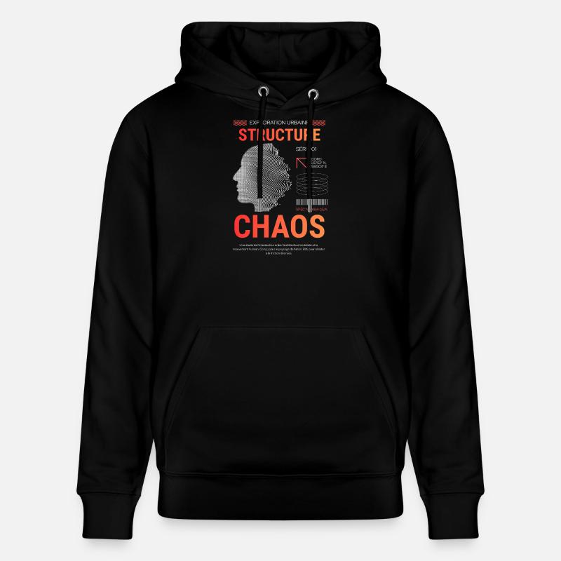 Structure Chaos Urbaine - Sweat à capuche bio CRUISER Stanley/Stella Unisexe - noir