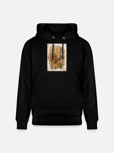 Mohnstämme auf Erdtönen - Stanley/Stella Unisex Bio-Hoodie CRUISER  - Schwarz