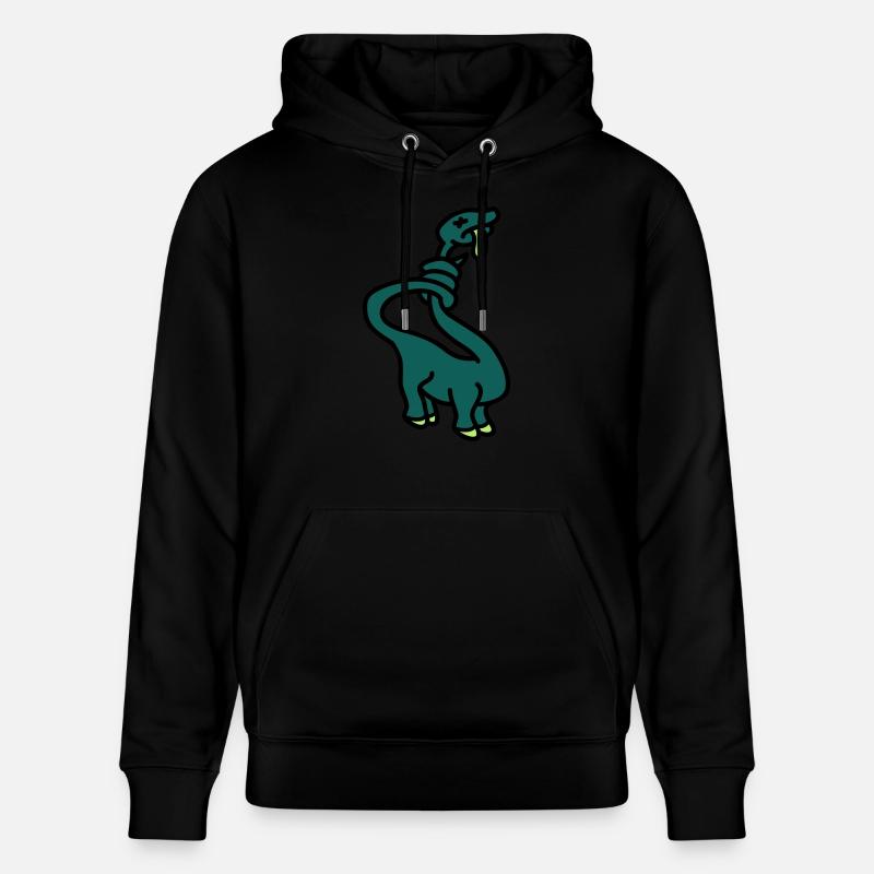 stranglesaurus_dino_3c - Sweat à capuche bio CRUISER Stanley/Stella Unisexe - noir