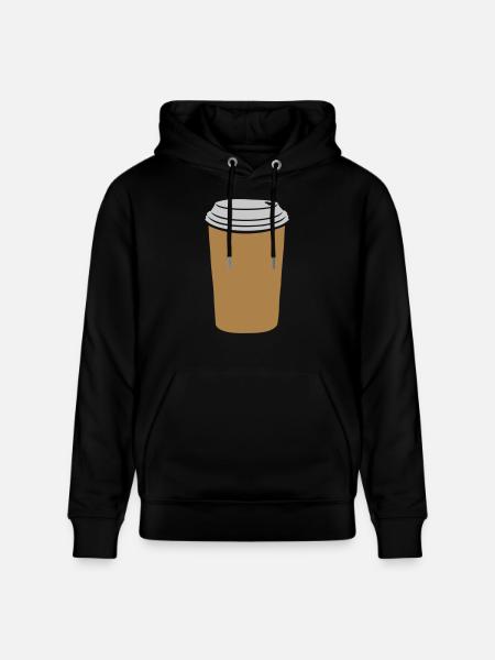 Drink coffee to go - Stanley/Stella CRUISER Unisex Organic Hoodie - black