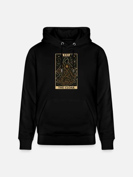 Sewing Tarot Card – The Cloak - Stanley/Stella CRUISER Unisex Organic Hoodie - black