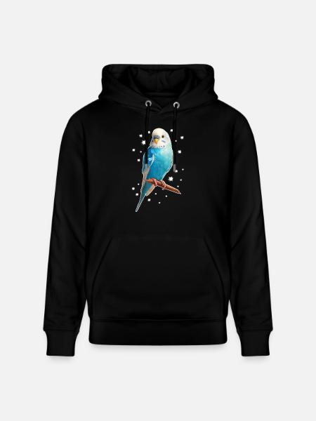 Budgie Stars - Stanley/Stella CRUISER Unisex Organic Hoodie - black