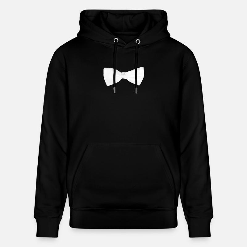 Faux Noeud Papillon blanc - Sweat à capuche bio CRUISER Stanley/Stella Unisexe - noir