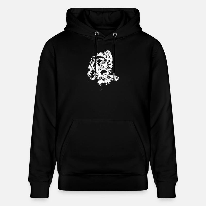 Visage blanc - Sweat à capuche bio CRUISER Stanley/Stella Unisexe - noir