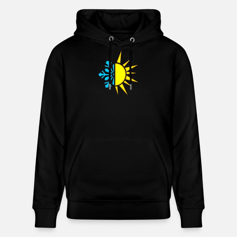 Logo d’isolation froid chaleur neige soleil - Sweat à capuche bio CRUISER Stanley/Stella Unisexe - noir