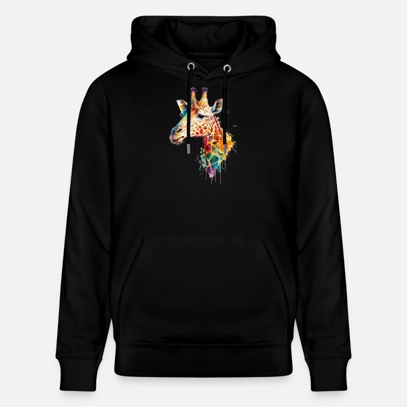 Girafe - Sweat à capuche bio CRUISER Stanley/Stella Unisexe - noir