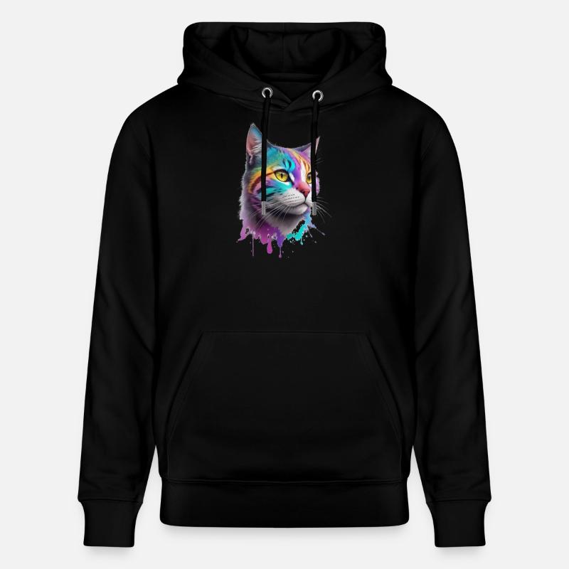 Chat - Sweat à capuche bio CRUISER Stanley/Stella Unisexe - noir