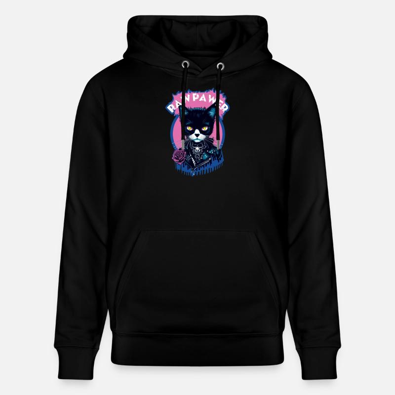 Chat Gothique - Sweat à capuche bio CRUISER Stanley/Stella Unisexe - noir