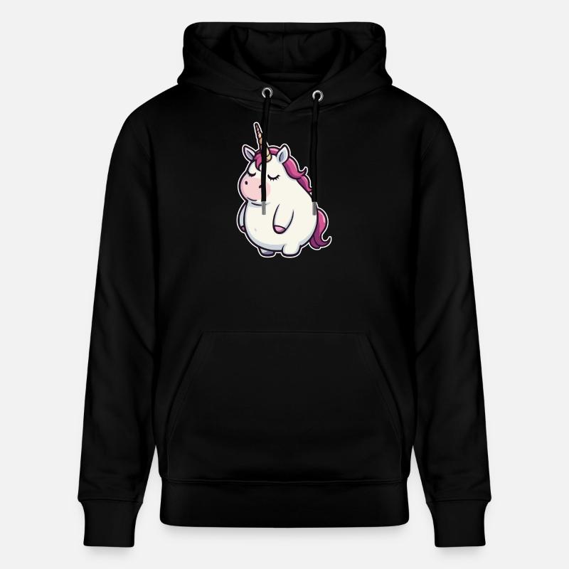 Witziges Einhorn - Stanley/Stella Unisex Bio-Hoodie CRUISER  - Schwarz