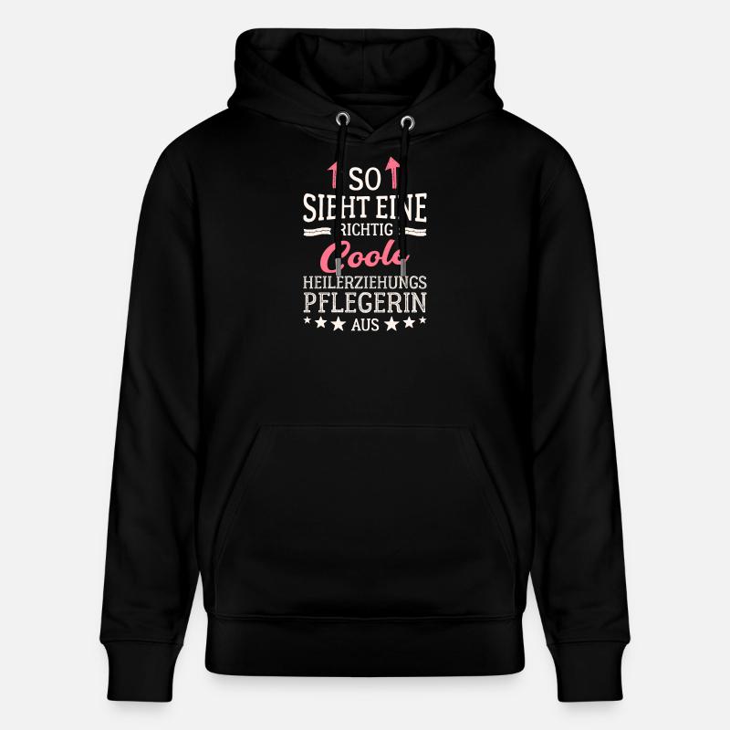 So sieht eine coole Heilerziehungspflegerin aus - Stanley/Stella Unisex Bio-Hoodie CRUISER  - Schwarz