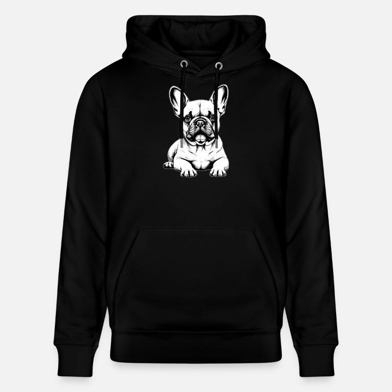 Chien câlin Bouledogue Français Breloque - Sweat à capuche bio CRUISER Stanley/Stella Unisexe - noir