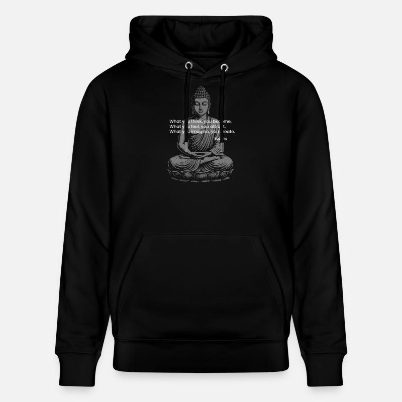 Conception de méditation de Bouddha - Sweat à capuche bio CRUISER Stanley/Stella Unisexe - noir