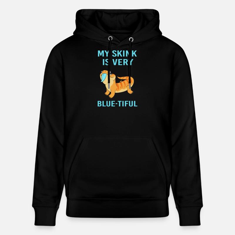 Langue bleue lézard - Sweat à capuche bio CRUISER Stanley/Stella Unisexe - noir