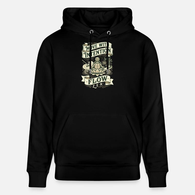 Bewegung mit Absicht: Zen Flow - Stanley/Stella Unisex Bio-Hoodie CRUISER  - Schwarz