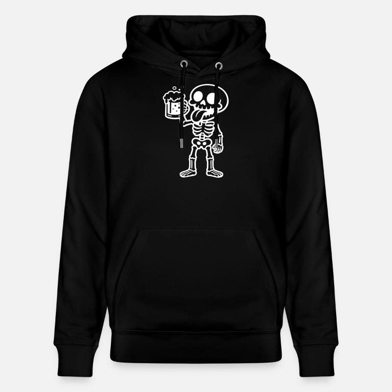Skelett Bier Lustig - Stanley/Stella Unisex Bio-Hoodie CRUISER - Schwarz
