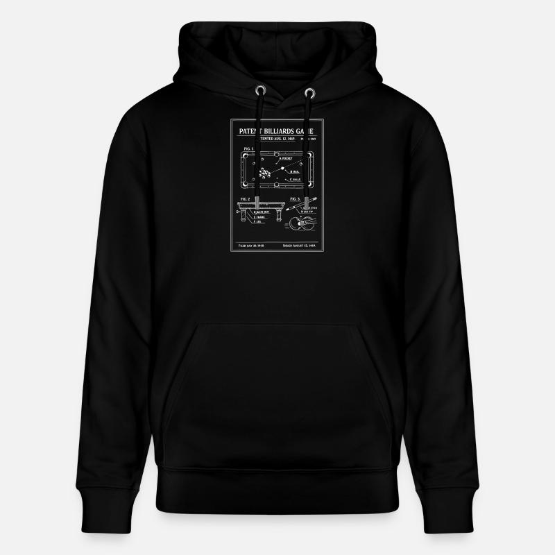 Patent-Billard-Bauplan - Stanley/Stella Unisex Bio-Hoodie CRUISER  - Schwarz