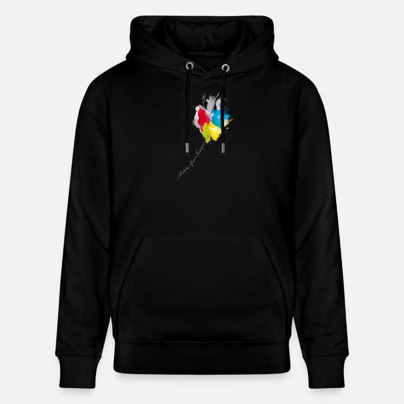 Farbkaskade Kaleidoskop - Stanley/Stella Unisex Bio-Hoodie CRUISER  - Schwarz