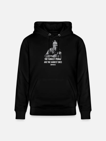 Confucius rit : Sad Joy Tee - Sweat à capuche bio CRUISER Stanley/Stella Unisexe - noir
