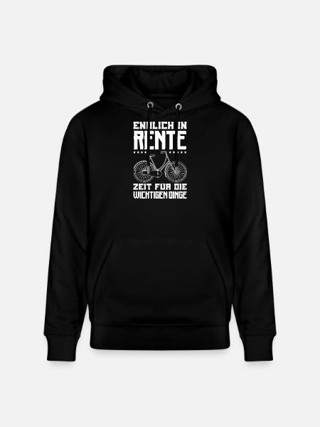 Endlich In Rente Fahrrad - Stanley/Stella Unisex Bio-Hoodie CRUISER  - Schwarz