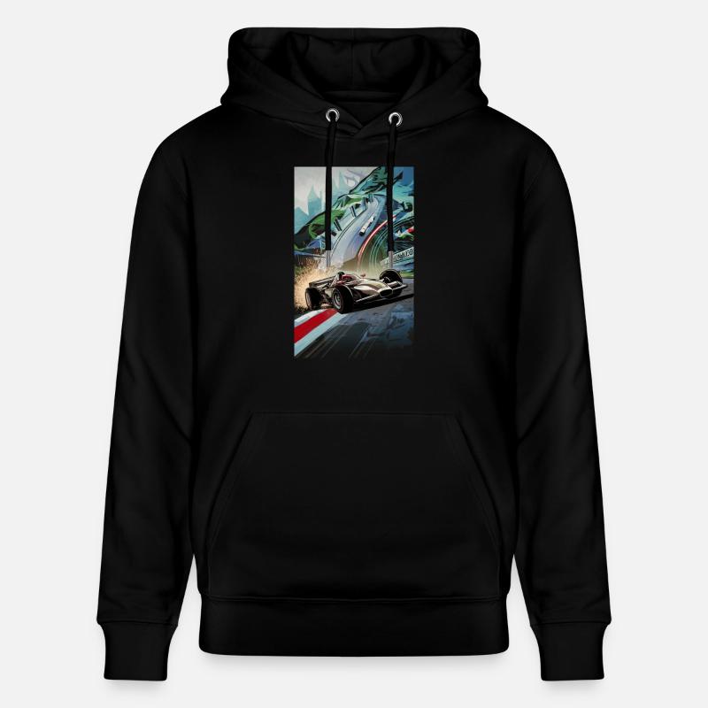 Voiture de course - Sweat à capuche bio CRUISER Stanley/Stella Unisexe - noir