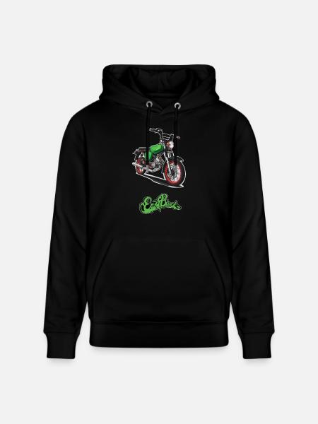S51 (vert) // Illustration - Sweat à capuche bio CRUISER Stanley/Stella Unisexe - noir