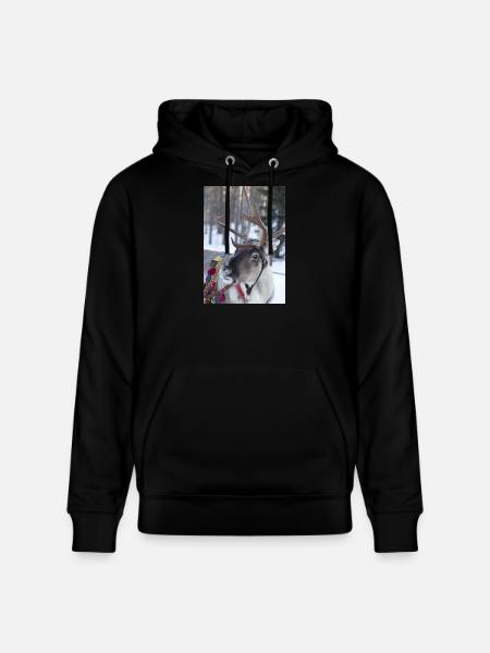 Reindeer - Stanley/Stella CRUISER Unisex Organic Hoodie - black