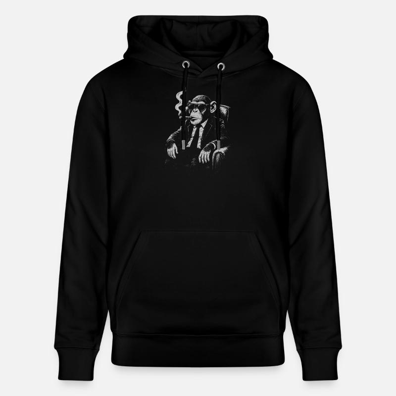 Cigare Singe En Costume - Sweat à capuche bio CRUISER Stanley/Stella Unisexe - noir